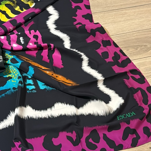 Vintage Large ESCADA Silk Scarf - Picture 2 of 6